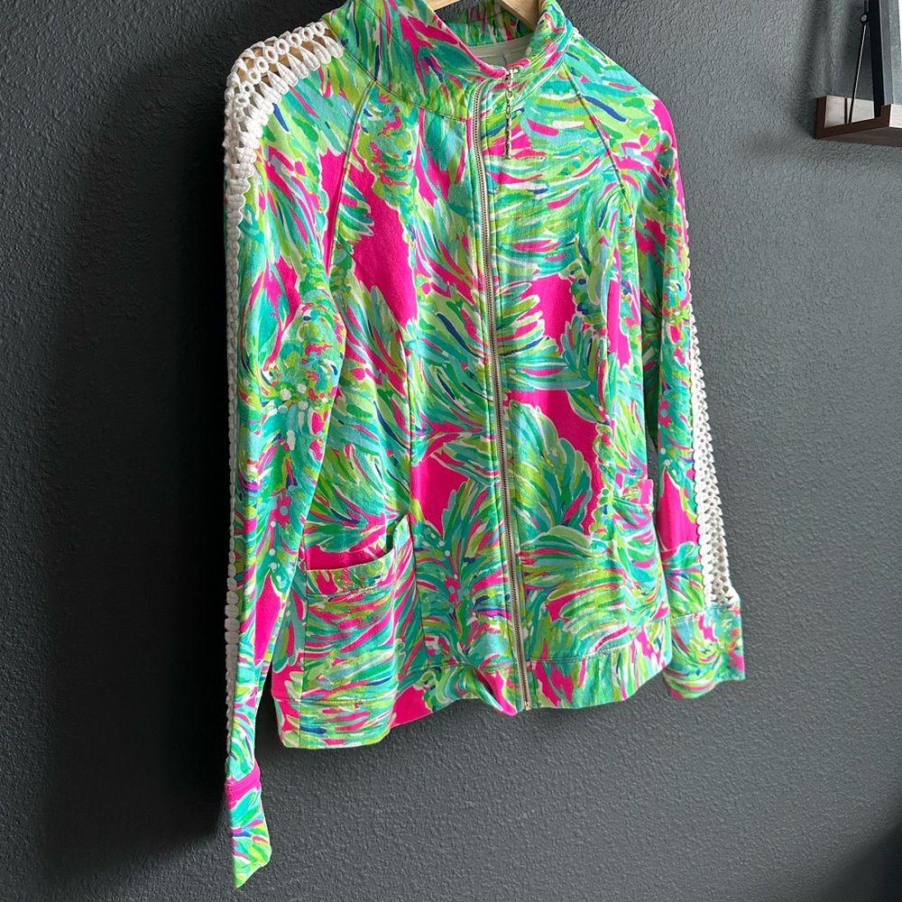 Lilly Pulitzer Tropical Zip-Up Jacket NEVER WORN